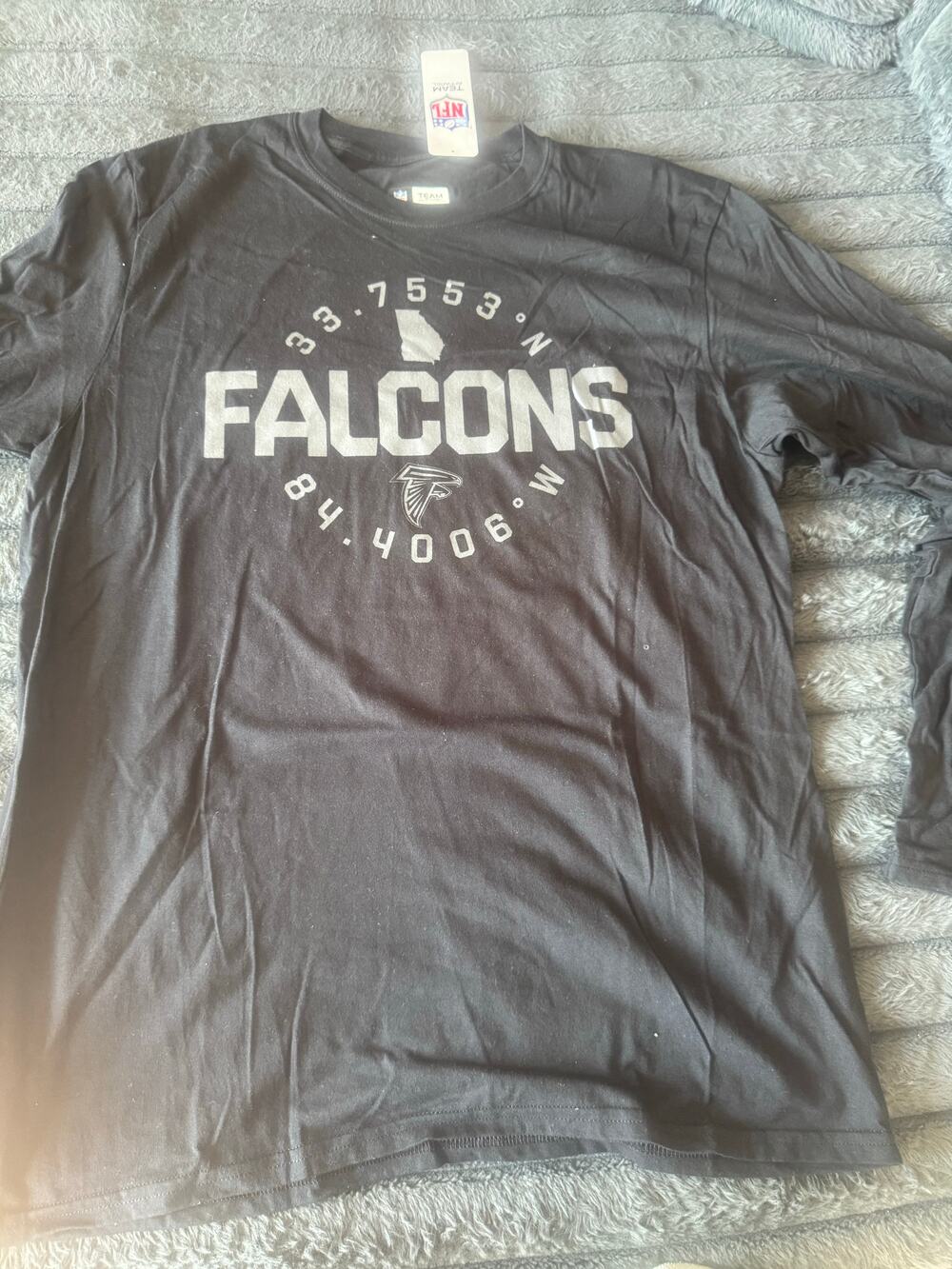 Atlanta Falcons black long sleeve graphic t-shirt